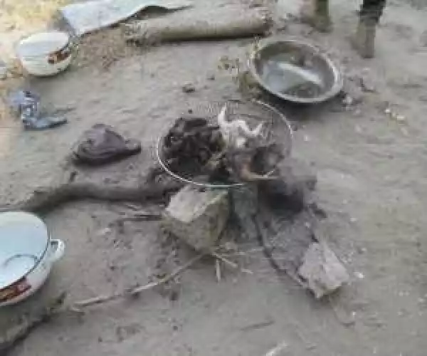 Photos: Troops Hit Boko Haram Fighters Preparing Meal, Advance To Sambisa